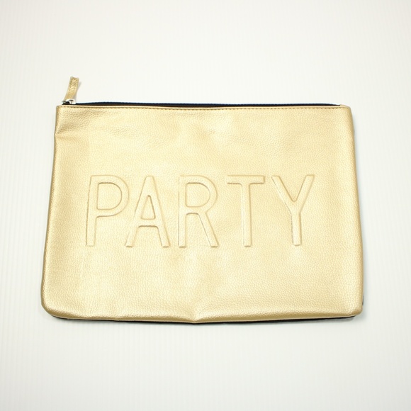 Macy's Handbags - Macy's Gold PARTY Cosmetic Pouch Travel Bag